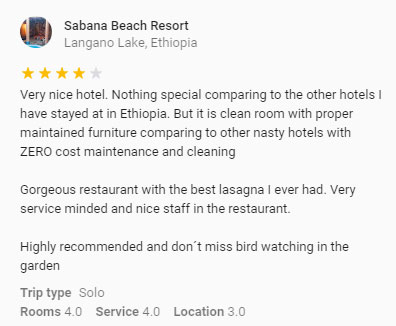 Sabana Beach Resort at Lake Langano