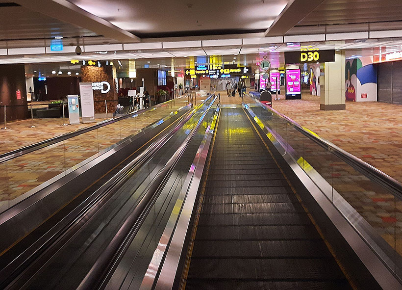 Changi Airport, Singapore International during the Covid pandemic