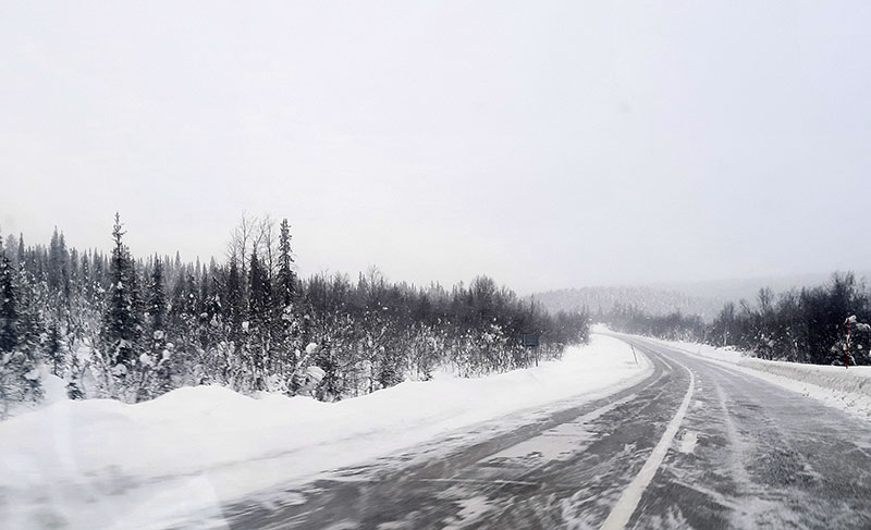 On the road to Abisko National Park