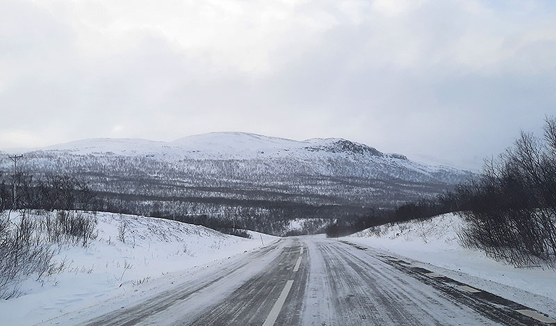 On the road to Abisko National Park