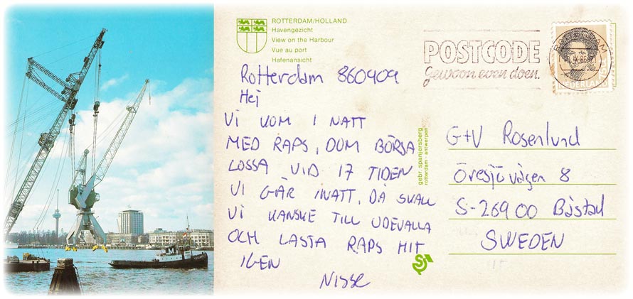 Aladdin's postcard from Rotterdam