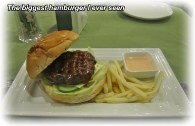 Hamburger at my hotel in Rosario, Cavite