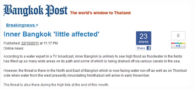 Aladdin's escape to Pattaya during the flood in Thailand 2011