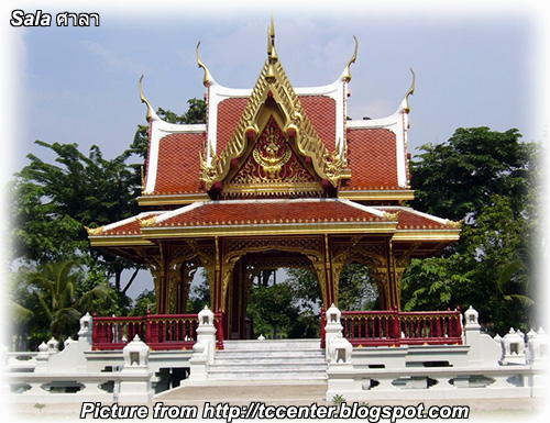 Buddhist temple in Thailand - Sala ศาลา