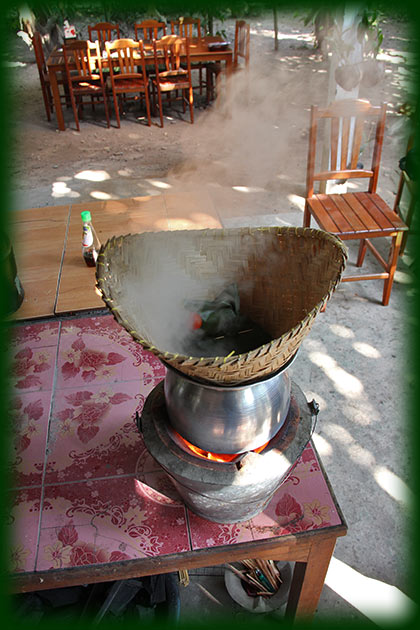 Aladdin cooking Lao food in Vientiane - Lao Experience
