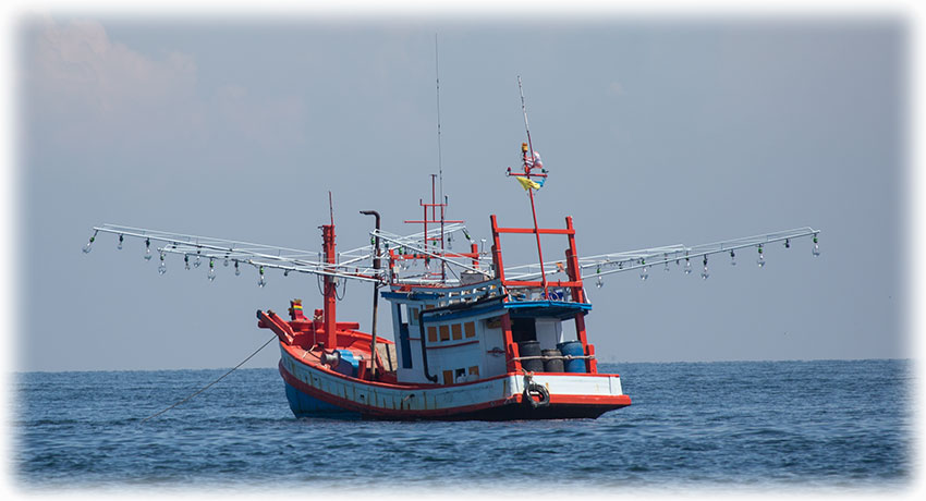 Fishing boat on Gulf of Thailand