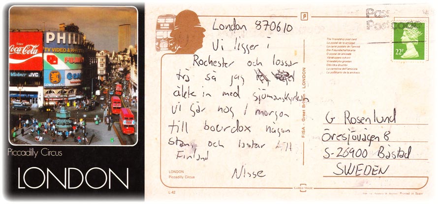 Aladdin's postcard from London