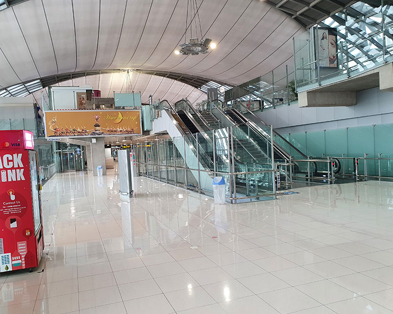 Suvarnabhumi International Airport during the virus endemic