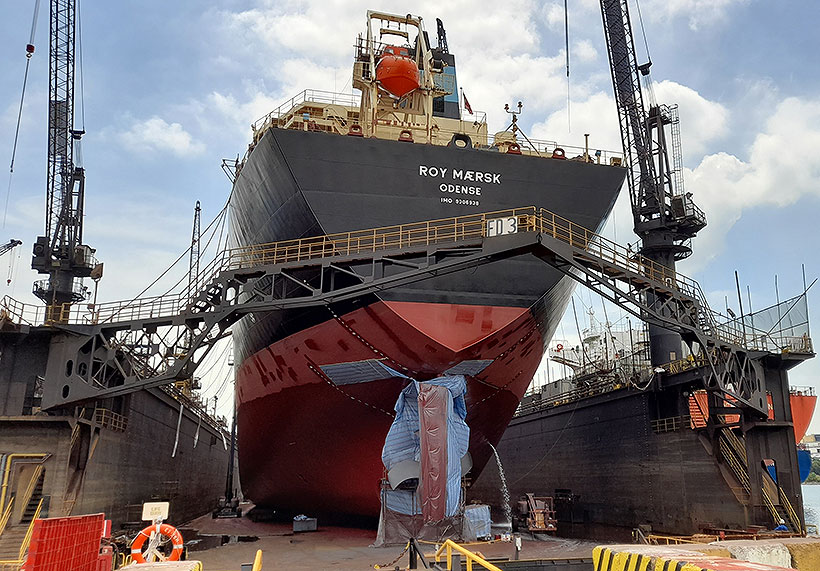 Aladdin's adventure with M/T Roy Mærsk in PaxOcean dry dock in Singapore during the Covid-19 pandemic