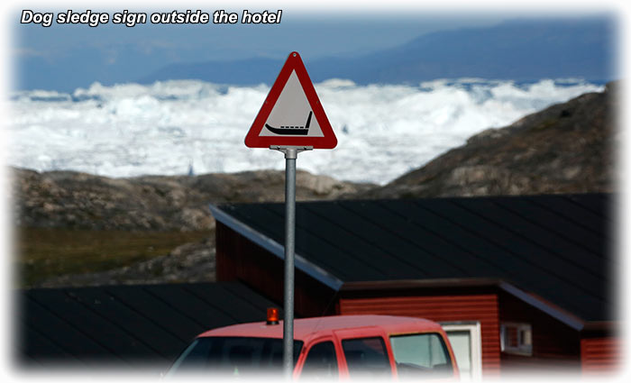 Traffic sign on Greenland