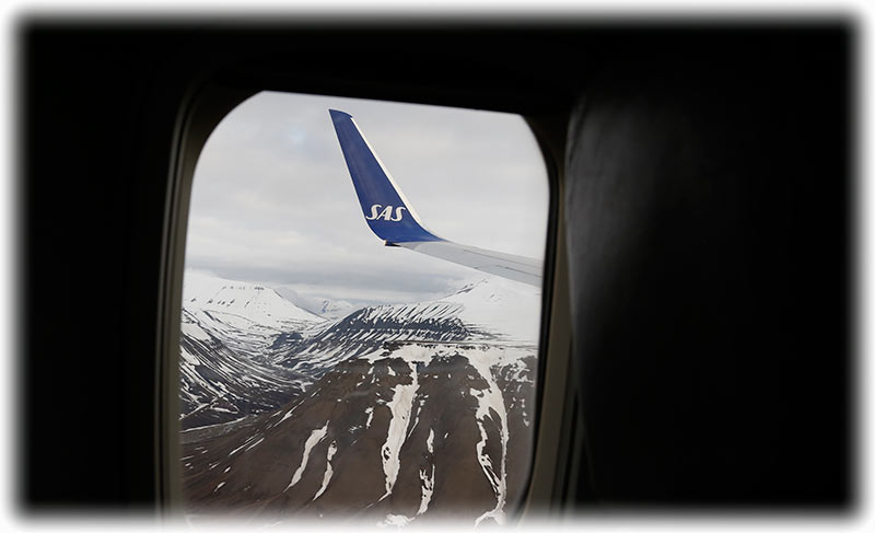 SAS flight SK 4496 from Oslo to Longyearbyen