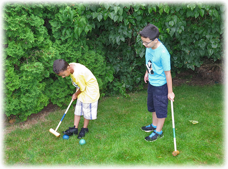 Croquet in the garden