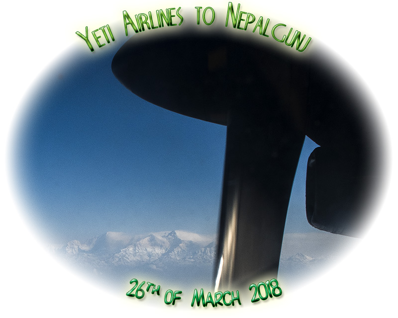 Aladdin's flight with Yeti Airlines flight YT 421 from Kathmandu to Nepalgunj